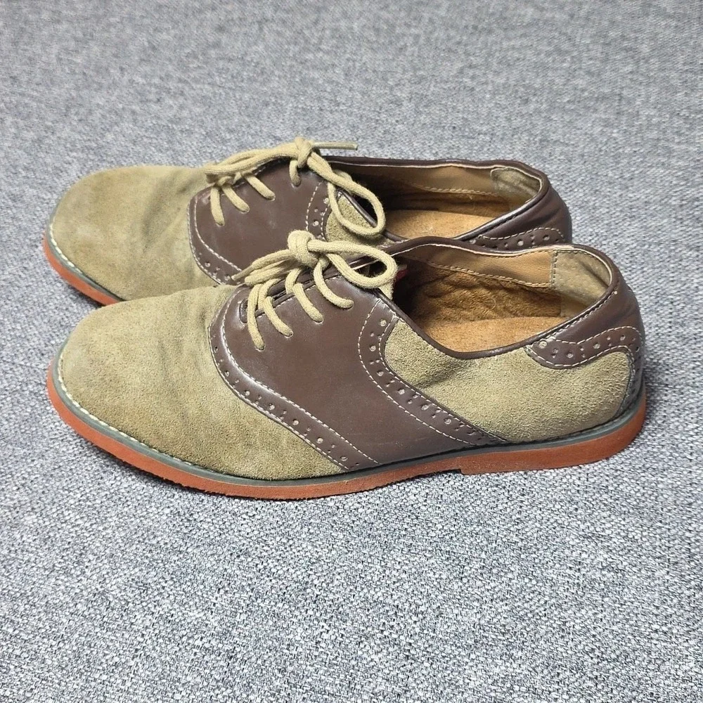 Florsheim Boys Saddle Shoes Oxford Jr Neubuck  Leather Suede Brown  6 M